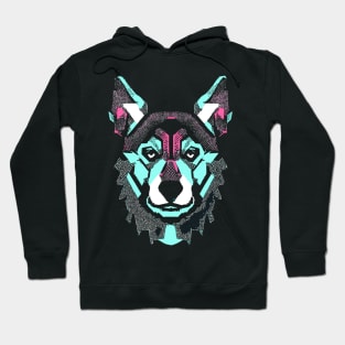 Dog ' Retro Style Geometric Hoodie